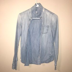American Eagle Jean Button-Down Long-sleeve Top